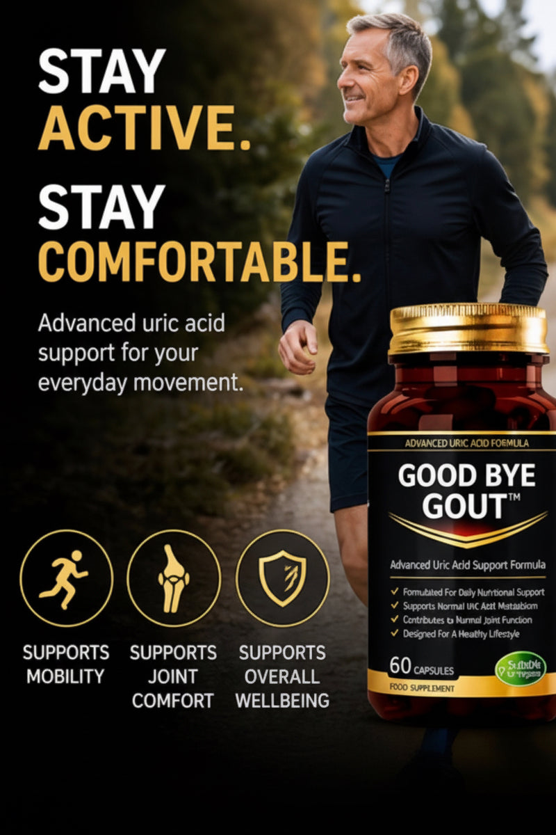 Good Bye Gout™ Advanced Uric Acid & Joint Support Formula – 60 Capsules | Daily Balance & Mobility Support