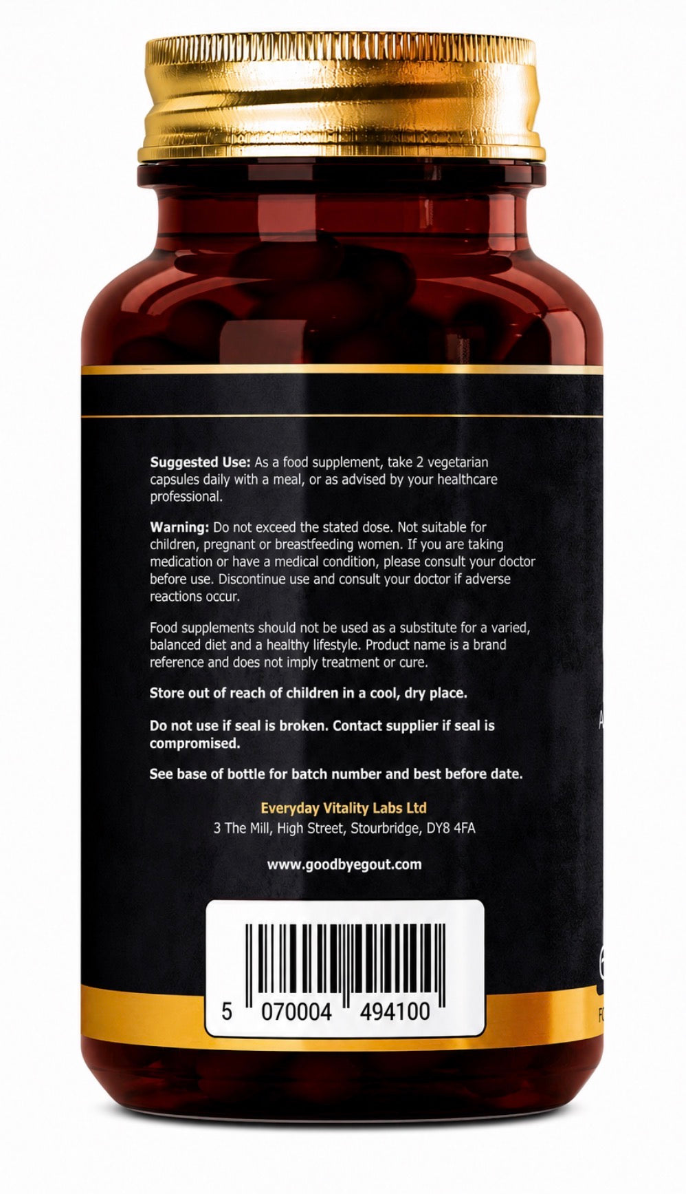 Good Bye Gout™ Advanced Uric Acid & Joint Support Formula – 60 Capsules | Daily Balance & Mobility Support