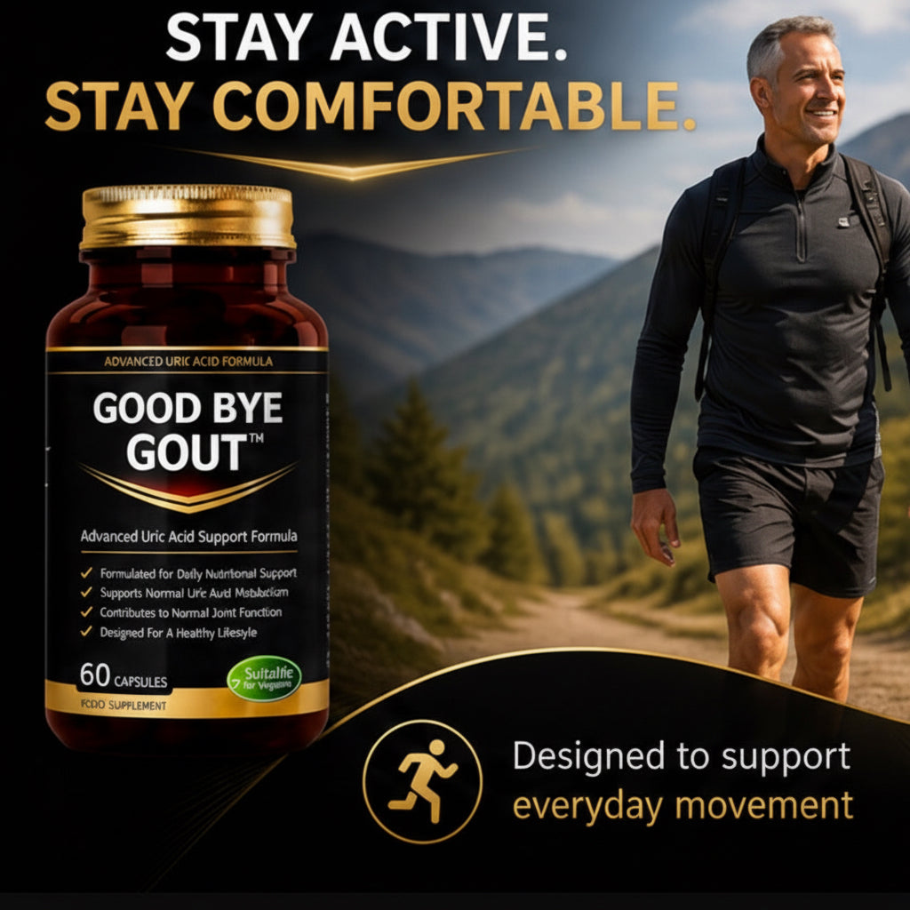 Good Bye Gout™ Advanced Uric Acid & Joint Support Formula – 60 Capsules | Daily Balance & Mobility Support