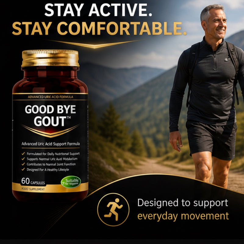 Good Bye Gout™ Advanced Uric Acid & Joint Support Formula – 60 Capsules | Daily Balance & Mobility Support
